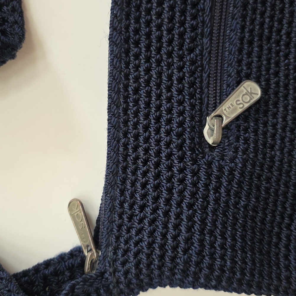 The Sak Crochet Crossbody Bag in Navy - Picture 3 of 10